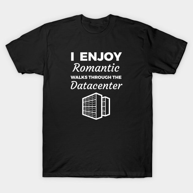 I Enjoy Romantic Walks Through The Datacenter T-Shirt by CHADDINGTONS